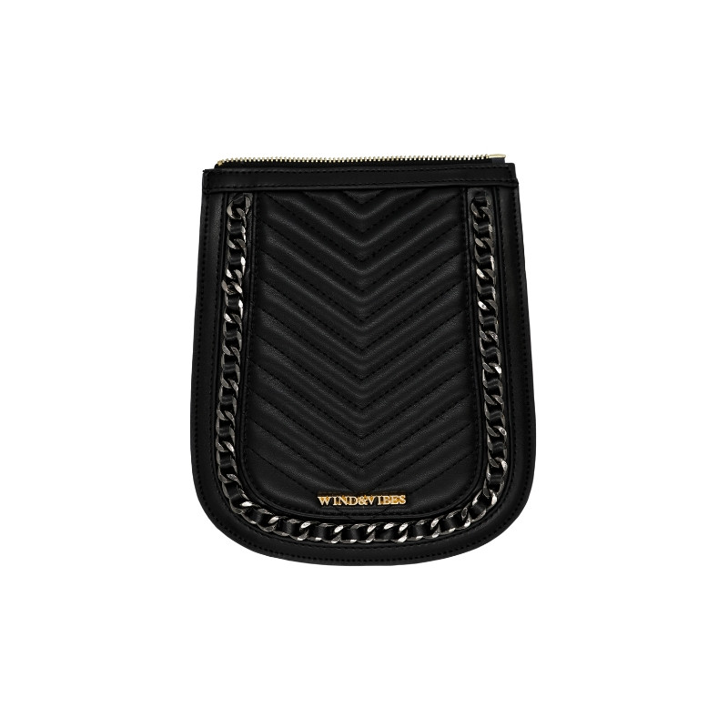 Quilted V Chain Black